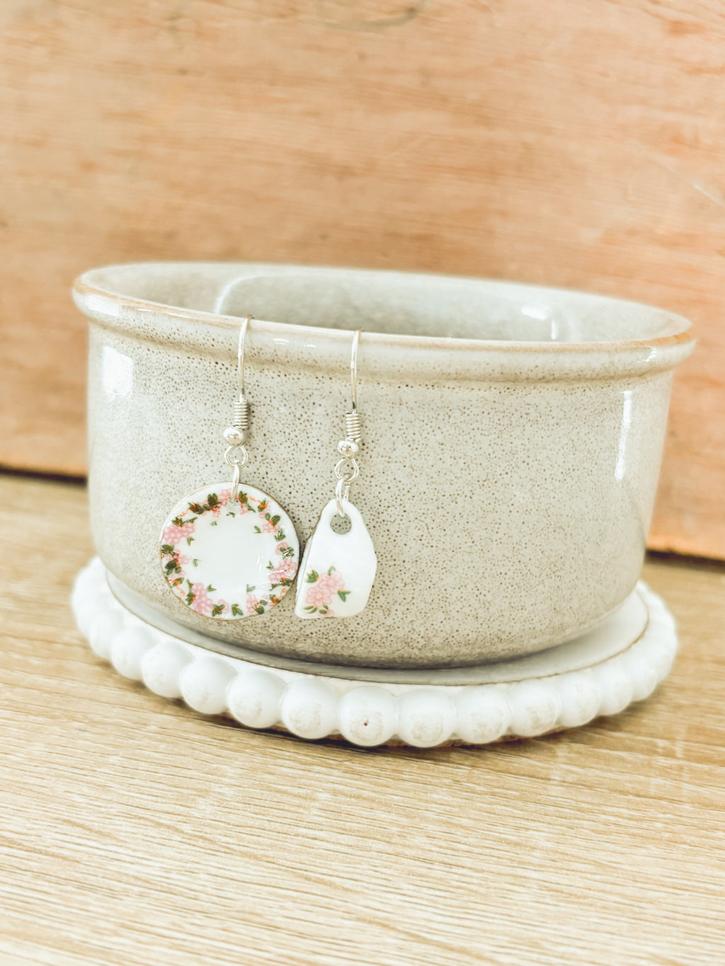 Tea Cup Earrings - Pink