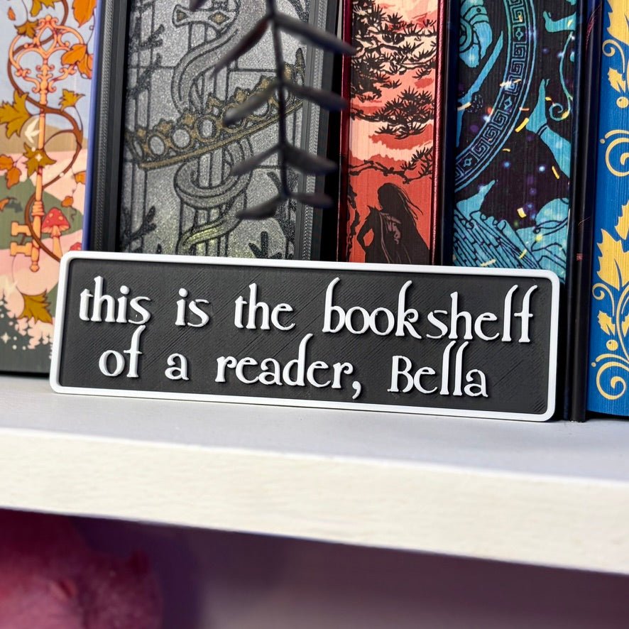 This is the bookshelf of a reader, Bella