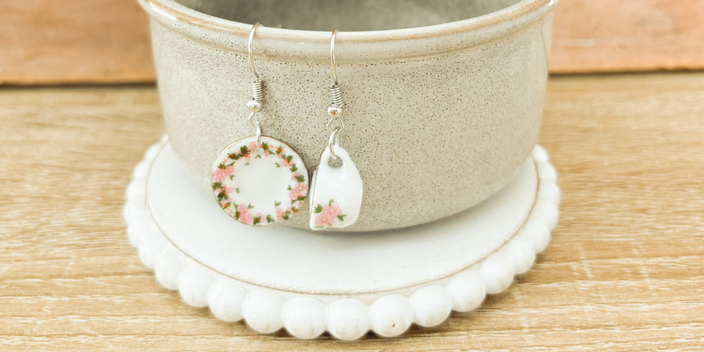 Tea Cup Earrings - Pink