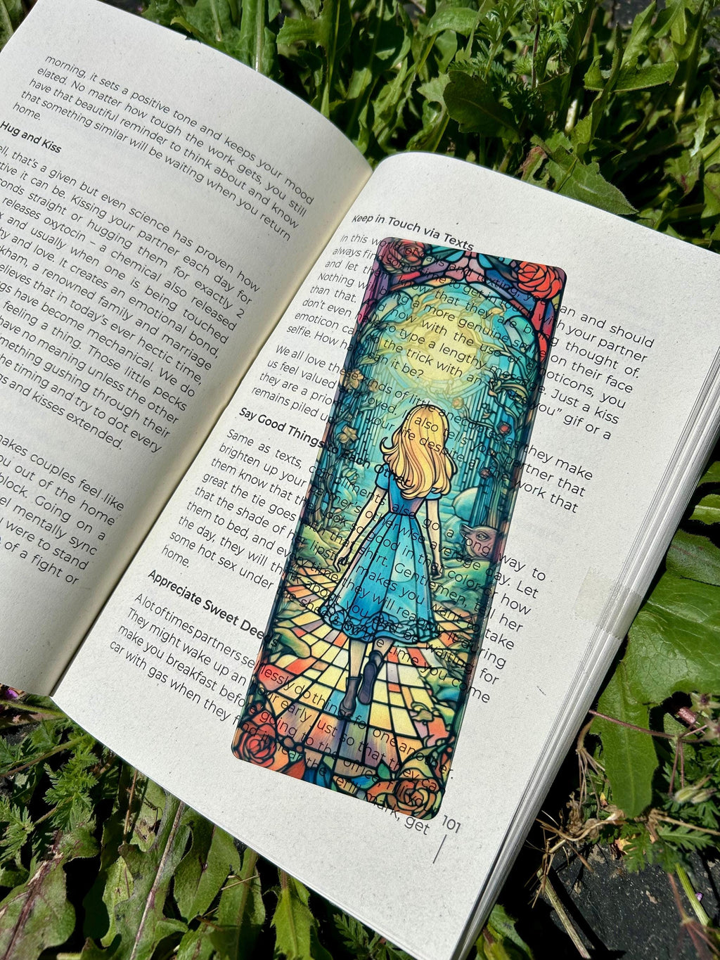 Wonderland Stained Glass Bookmark