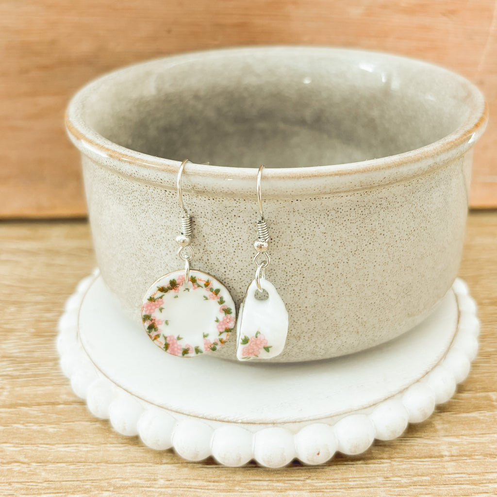 Tea Cup Earrings - Pink
