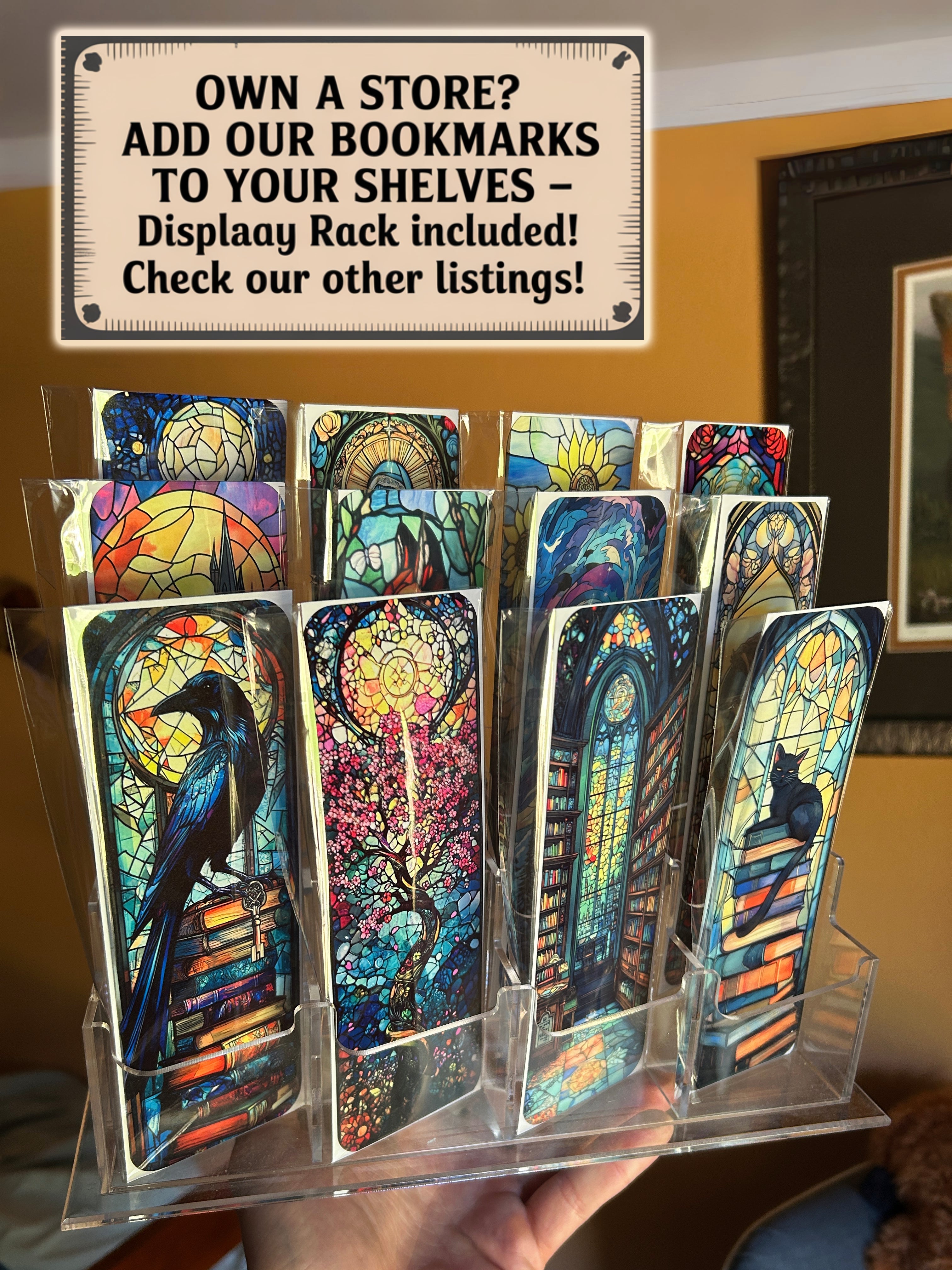 Cozy Cottage Stained Glass Bookmark